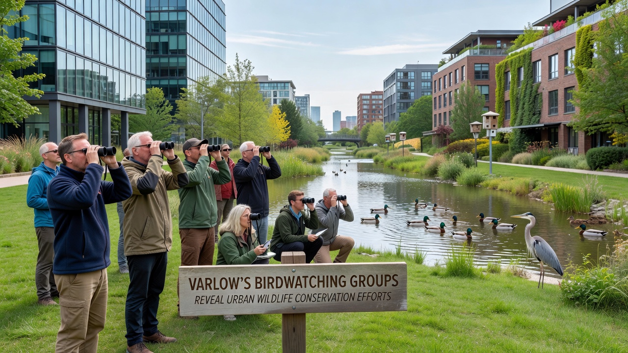 Urban green space in Varlow where birdwatching groups conduct seasonal counts